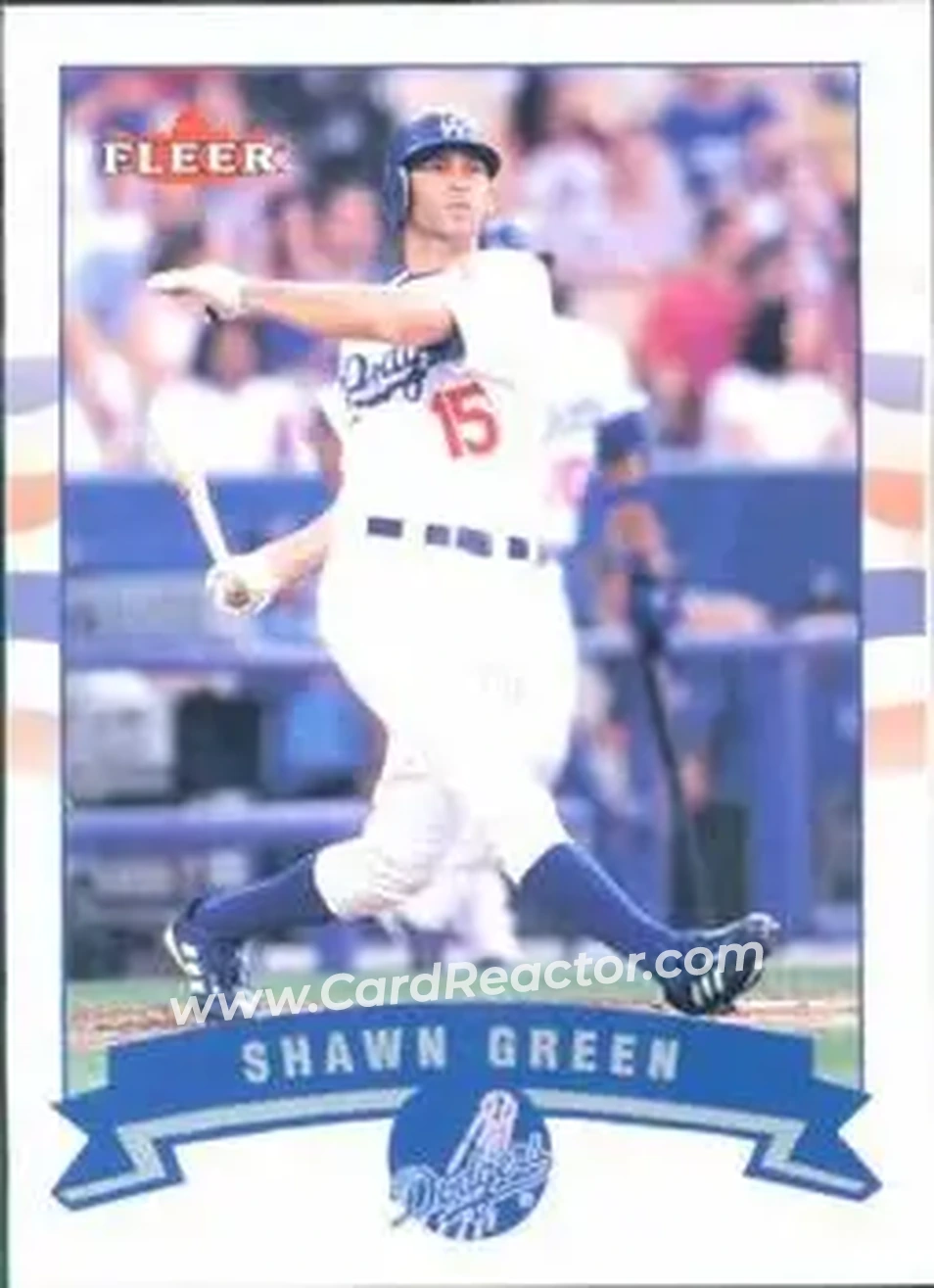 2002 Fleer #98 - Shawn Green - Los Angeles Dodgers - Front