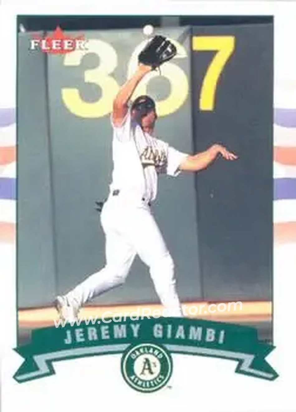 2002 Fleer #105 - Jeremy Giambi - Oakland Athletics - Front
