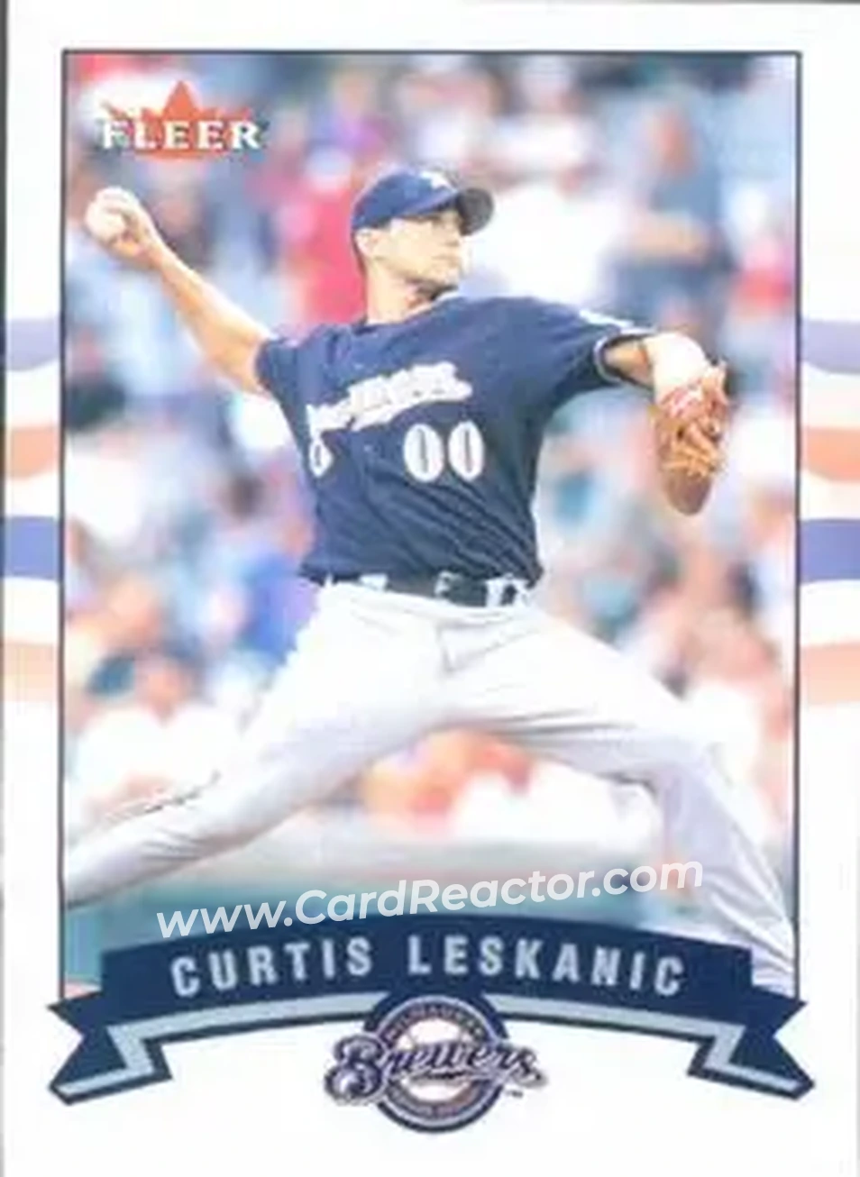 2002 Fleer #110 - Curtis Leskanic - Milwaukee Brewers - Front