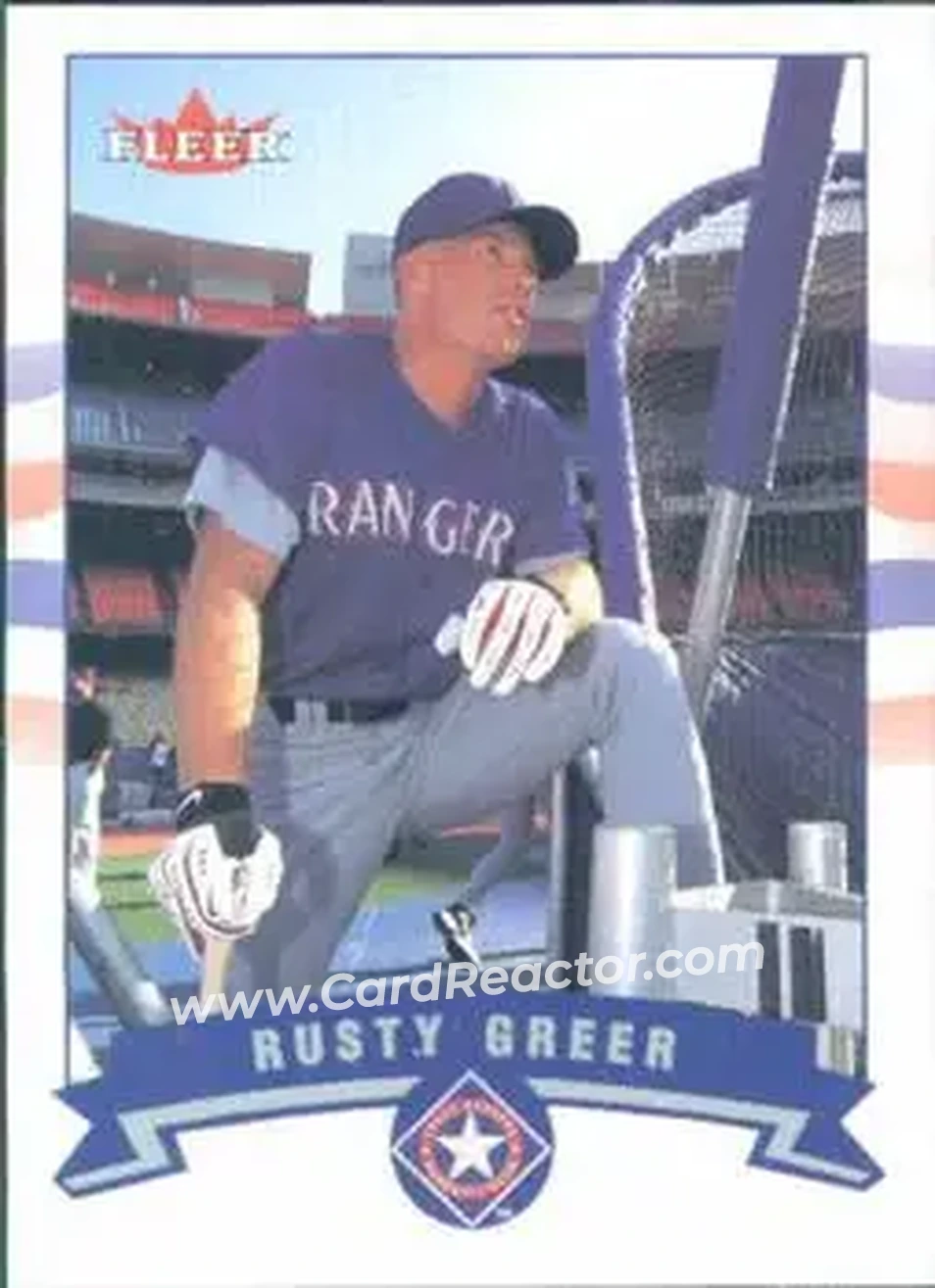 2002 Fleer #123 - Rusty Greer - Texas Rangers - Front