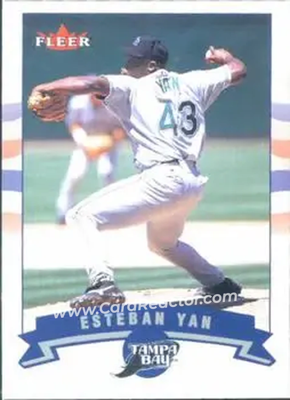 2002 Fleer #124 - Esteban Yan - Tampa Bay Devil Rays - Front