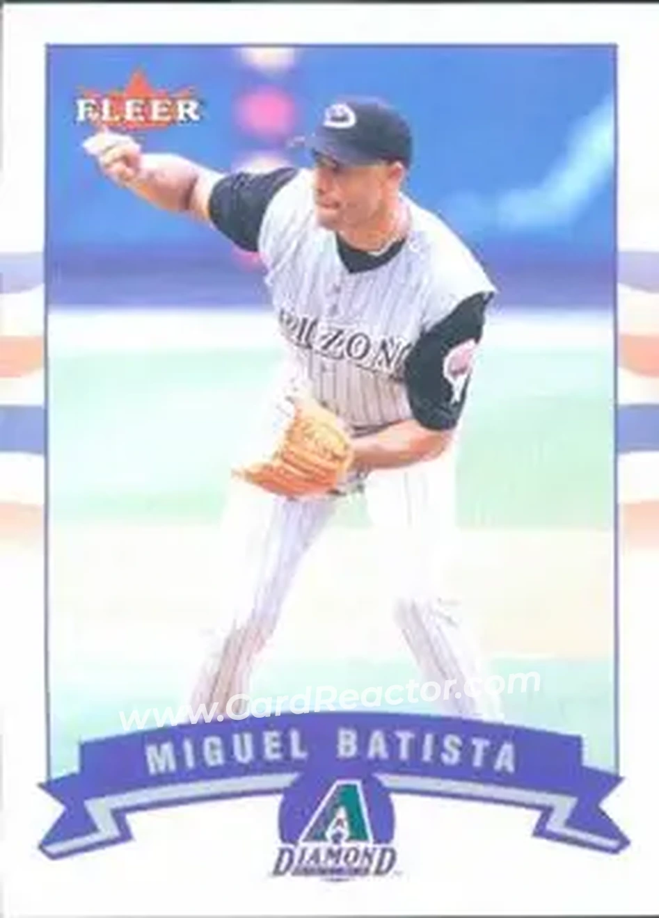 2002 Fleer #128 - Miguel Batista - Arizona Diamondbacks - Front 2002 Fleer #128 - Miguel Batista - Arizona Diamondbacks - Front