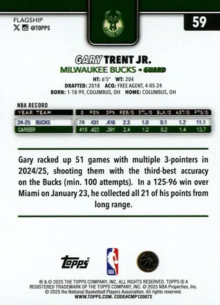 Gary Trent Jr. back