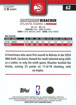 Zaccharie Risacher back