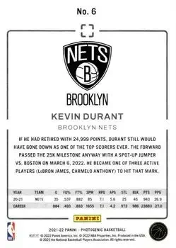 Back of Kevin Durant