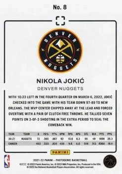 Back of Nikola Jokić
