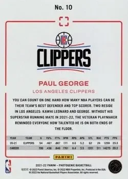 Back of Paul George