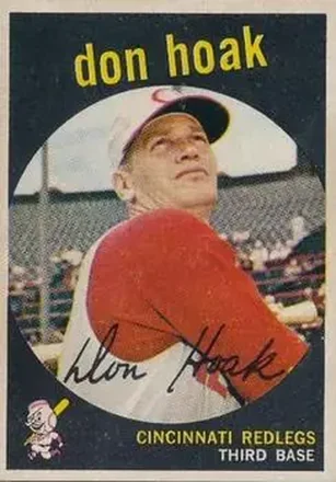 1959 Topps Venezuelan #25 - Don Hoak - Cincinnati Redlegs 1959 Topps Venezuelan #25 - Don Hoak - Cincinnati Redlegs