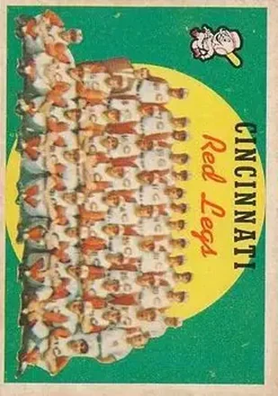 1959 Topps Venezuelan #111 - Cincinnati Redlegs CL, TC - Cincinnati Redlegs - Cincinnati Redlegs