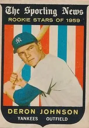 1959 Topps Venezuelan #131 - Deron Johnson - New York Yankees 1959 Topps Venezuelan #131 - Deron Johnson - New York Yankees