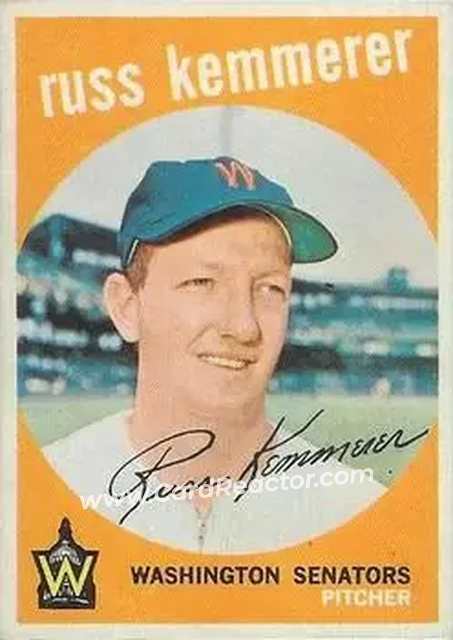 1959 Topps Venezuelan #191 - Russ Kemmerer - Washington Senators - Front 1959 Topps Venezuelan #191 - Russ Kemmerer - Washington Senators - Front