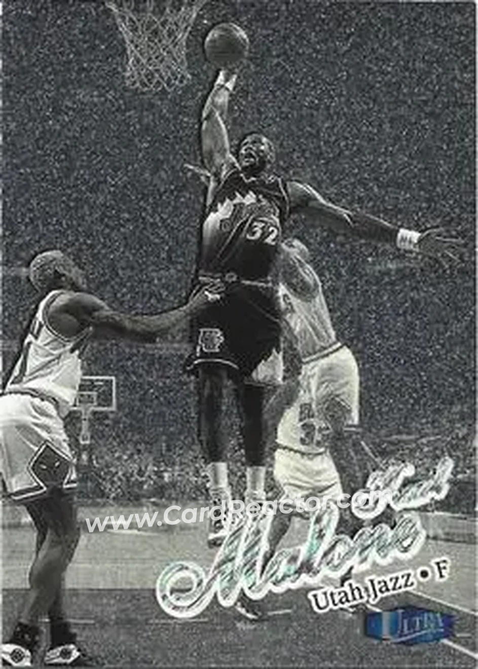 1997-98 Ultra - Platinum Medallion #12P - Karl Malone - Utah Jazz - Front