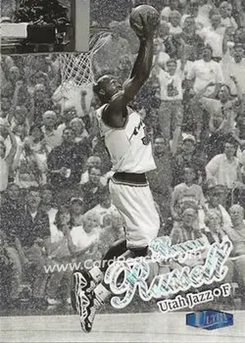 1997-98 Ultra - Platinum Medallion #25P - Bryon Russell - Utah Jazz - Front