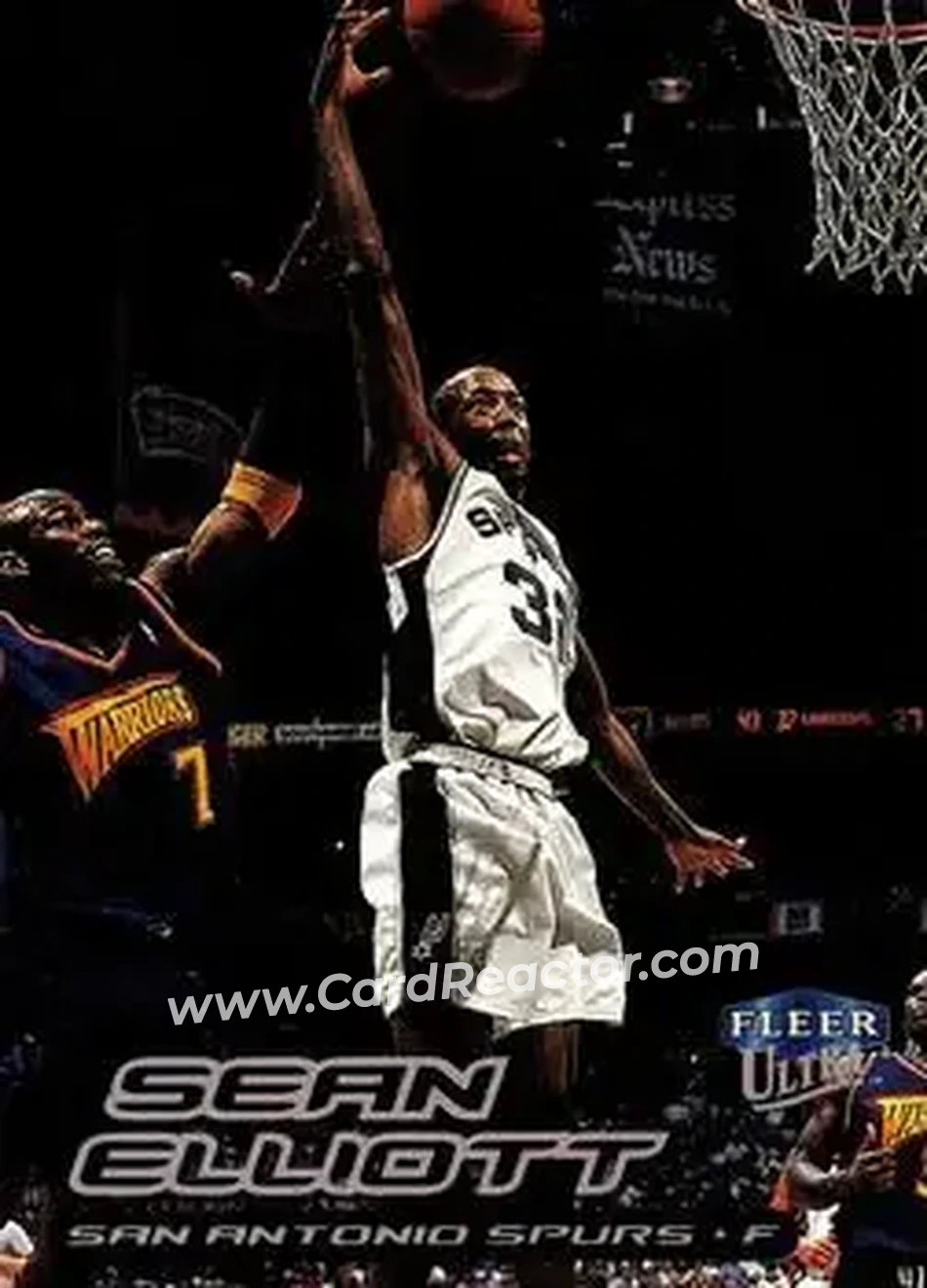 1999-00 Ultra #121 - Sean Elliott - San Antonio Spurs - Front 1999-00 Ultra #121 - Sean Elliott - San Antonio Spurs - Front