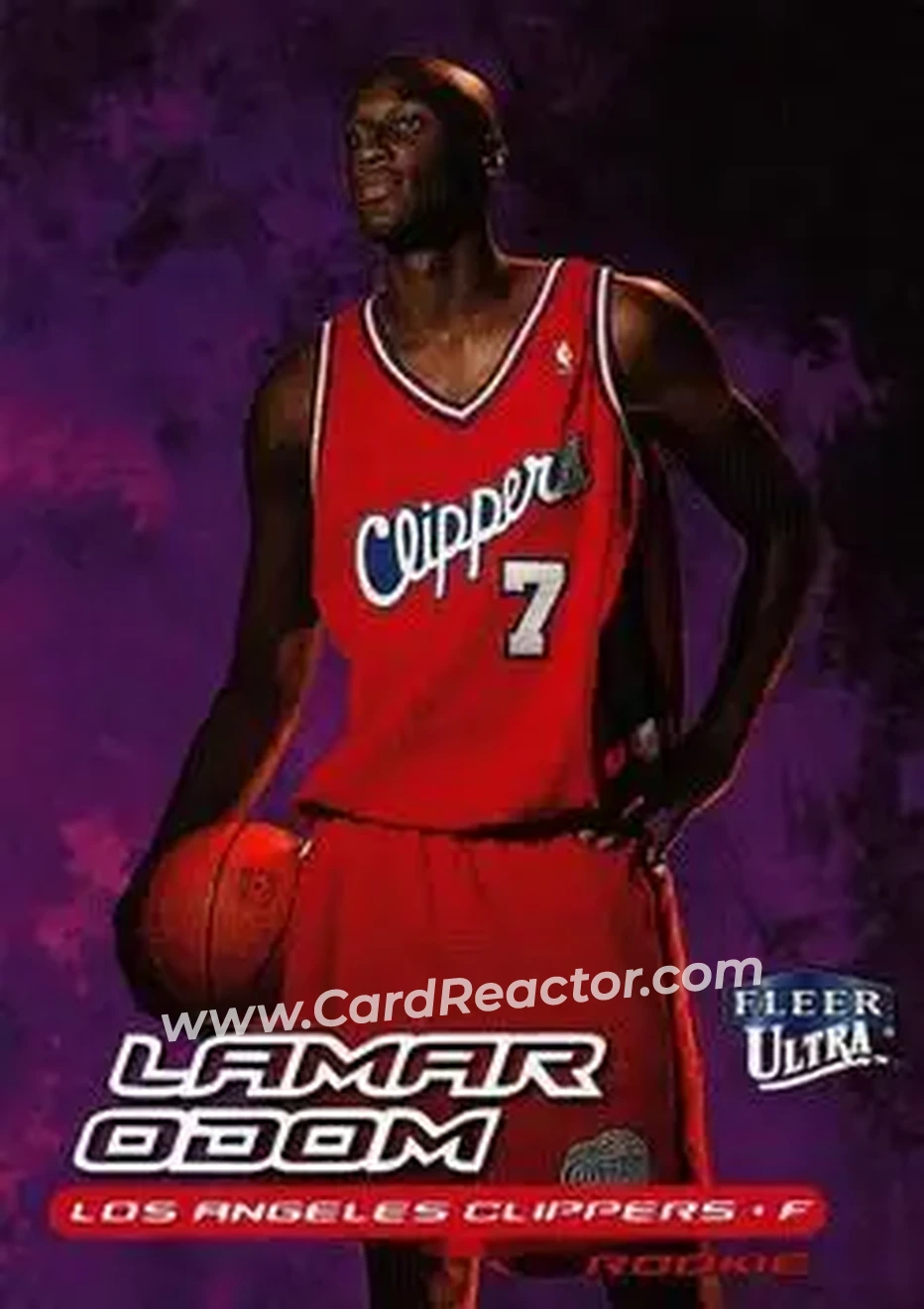 1999-00 Ultra #135 - Lamar Odom - Los Angeles Clippers - Front 1999-00 Ultra #135 - Lamar Odom - Los Angeles Clippers - Front