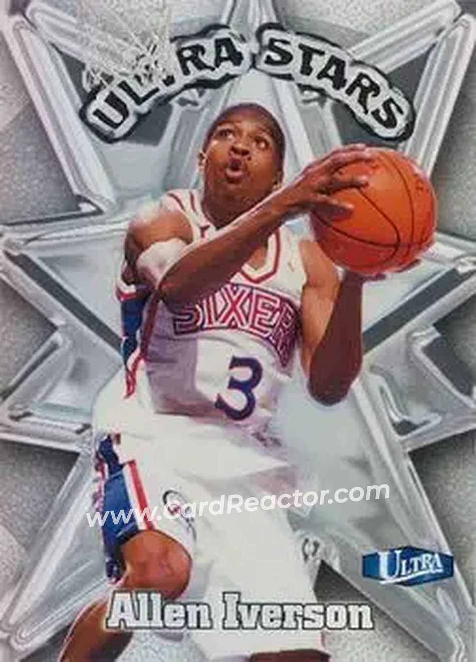 1997-98 Ultra - Ultra Stars #2 US - Allen Iverson - Philadelphia 76ers - Front