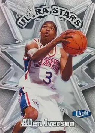 1997-98 Ultra - Ultra Stars #2 US - Allen Iverson - Philadelphia 76ers