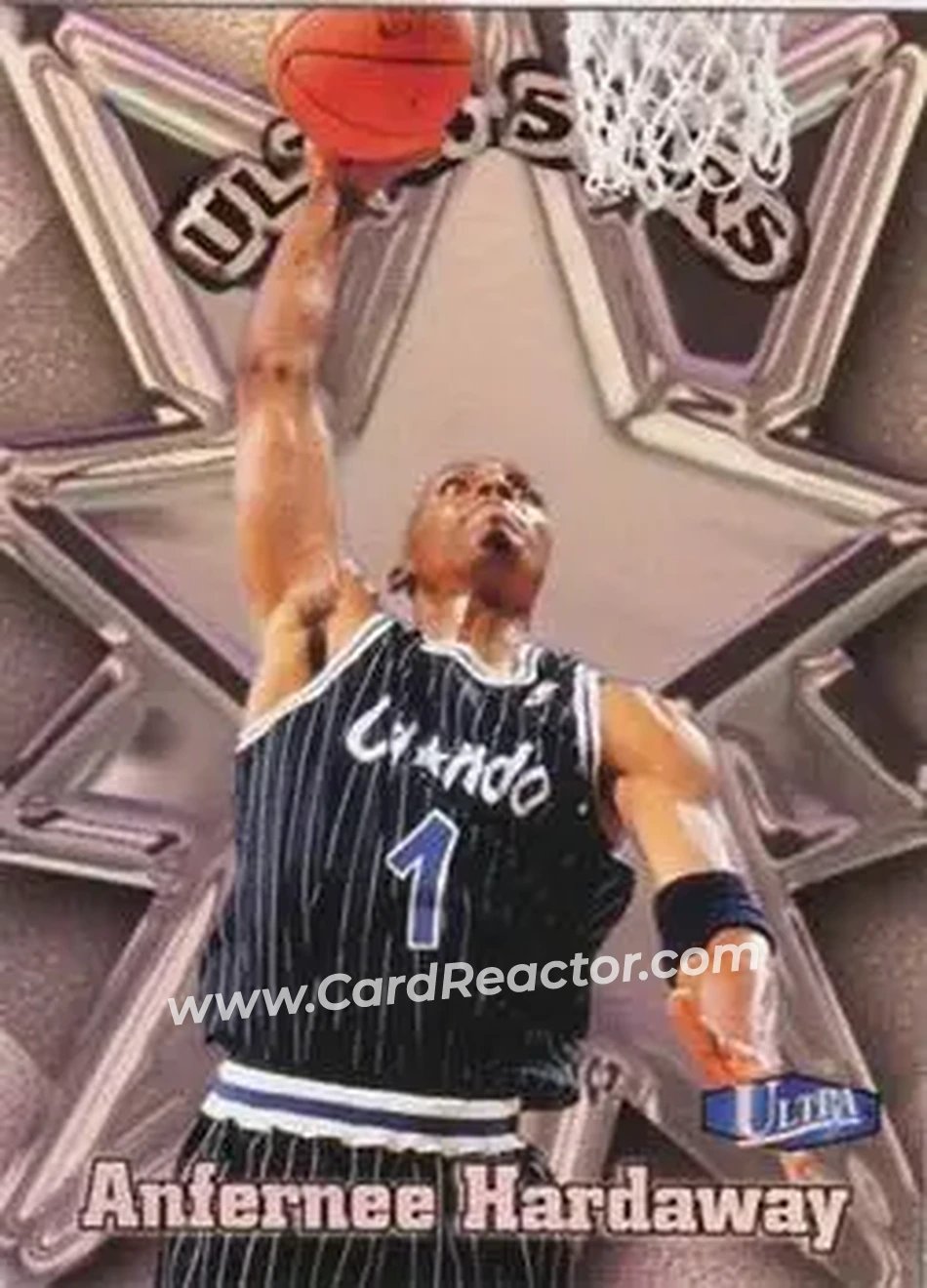 1997-98 Ultra - Ultra Stars #7 US - Anfernee Hardaway - Orlando Magic - Front 1997-98 Ultra - Ultra Stars #7 US - Anfernee Hardaway - Orlando Magic - Front