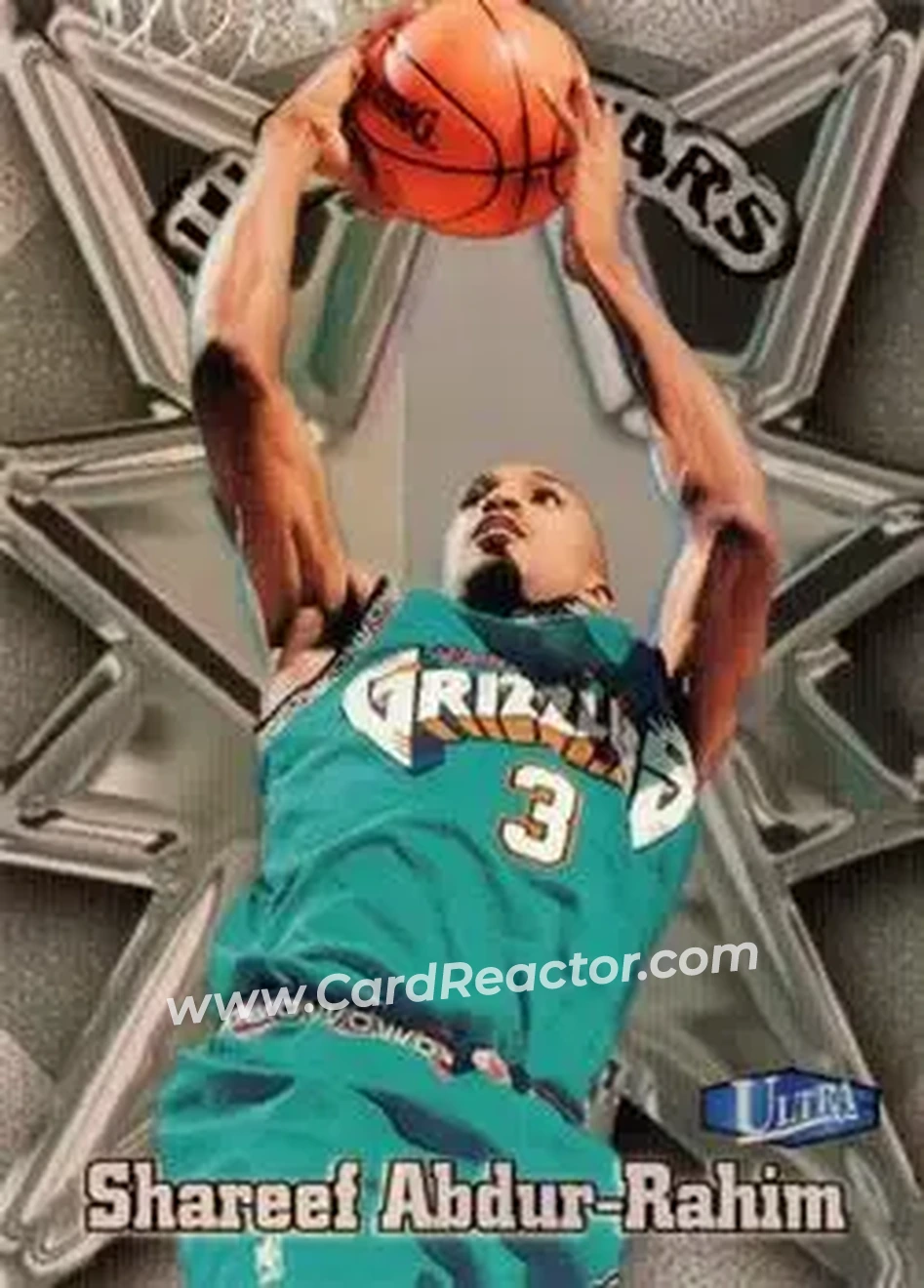 1997-98 Ultra - Ultra Stars #9 US - Shareef Abdur-Rahim - Vancouver Grizzlies - Front