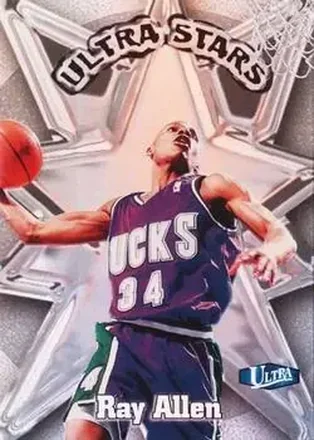 1997-98 Ultra - Ultra Stars #11 US - Ray Allen - Milwaukee Bucks