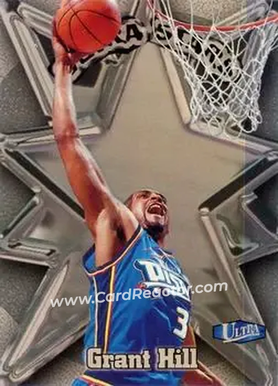 1997-98 Ultra - Ultra Stars #12 US - Grant Hill - Detroit Pistons - Front