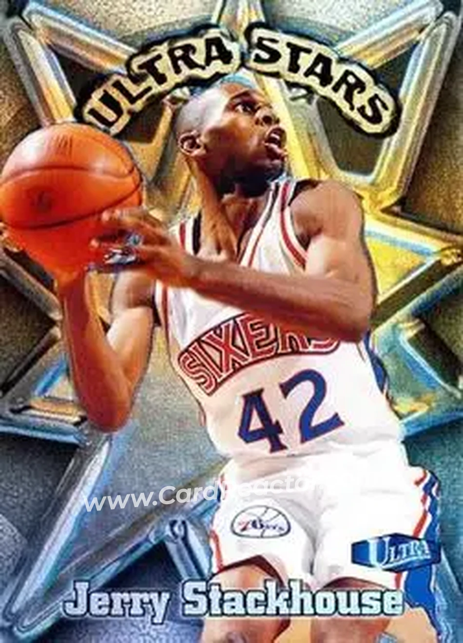 1997-98 Ultra - Ultra Stars #19 US - Jerry Stackhouse - Philadelphia 76ers - Front