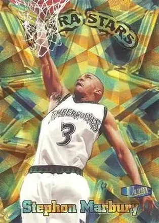 1997-98 Ultra - Ultra Stars Gold #5 US - Stephon Marbury - Minnesota Timberwolves 1997-98 Ultra - Ultra Stars Gold #5 US - Stephon Marbury - Minnesota Timberwolves