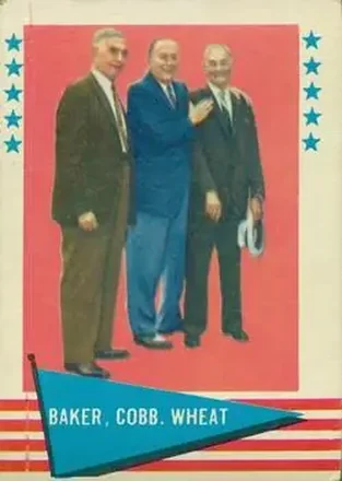 1961 Fleer Baseball Greats (F418-3) #1 Frank Baker - Ty Cobb - Zack Wheat CL - Philadelphia Athletics - Detroit Tigers - Brooklyn Dodgers