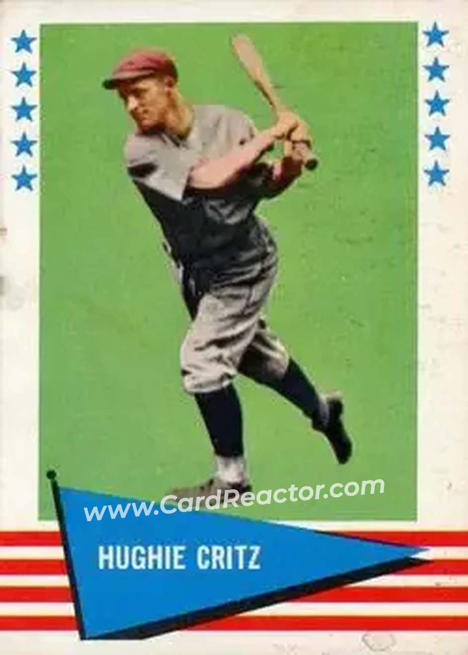 1961 Fleer Baseball Greats (F418-3) #101 - Hugh Critz - Cincinnati Reds - Front 1961 Fleer Baseball Greats (F418-3) #101 - Hugh Critz - Cincinnati Reds - Front