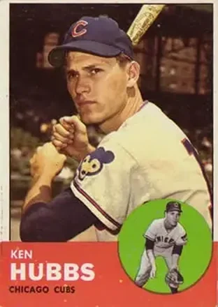 1963 Topps #15 - Ken Hubbs - Chicago Cubs
