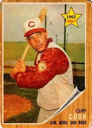 1962 Topps Venezuelan #41 - Cliff Cook - Cincinnati Reds 1962 Topps Venezuelan #41 - Cliff Cook - Cincinnati Reds