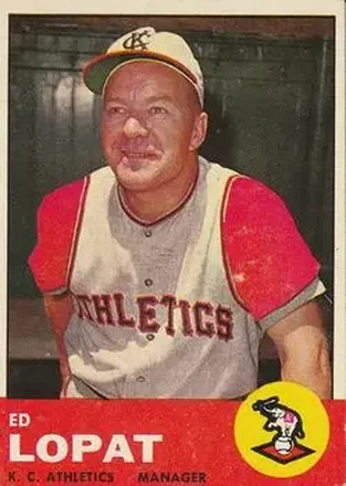 1963 Topps #23 - Ed Lopat - Kansas City Athletics