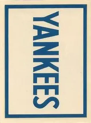 1961 Fleer Baseball Greats (F418-3) - Team Decals #NNO - New York Yankees - New York Yankees - New York Yankees