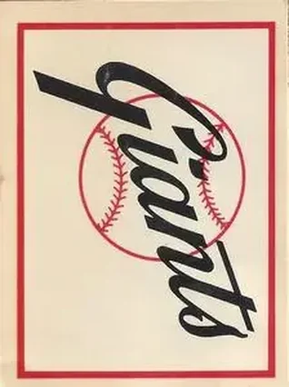 1961 Fleer Baseball Greats (F418-3) - Team Decals #NNO - San Francisco Giants - San Francisco Giants - San Francisco Giants