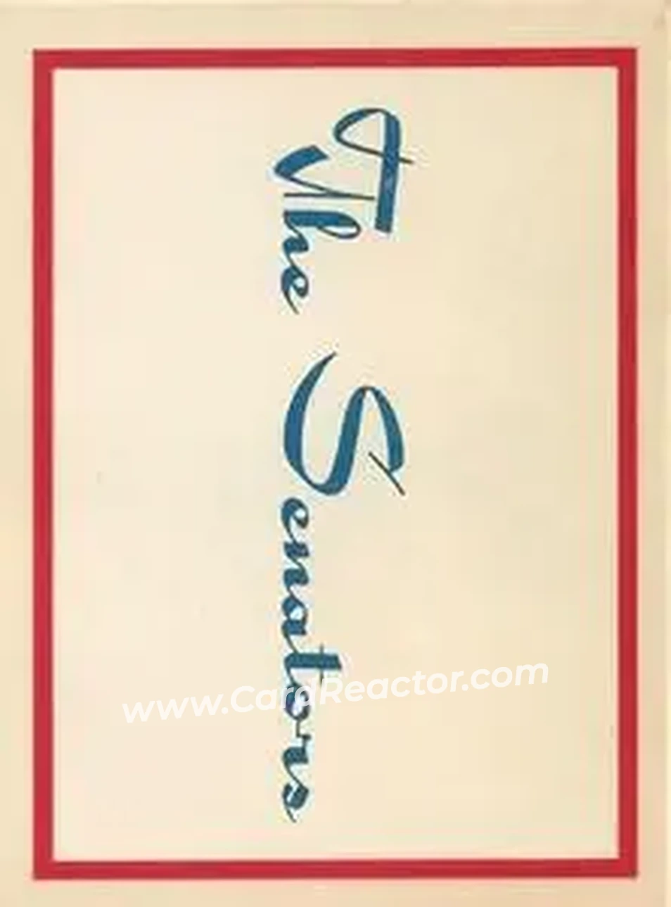 1961 Fleer Baseball Greats (F418-3) - Team Decals #NNO - Washington Senators - Washington Senators - Washington Senators - Front