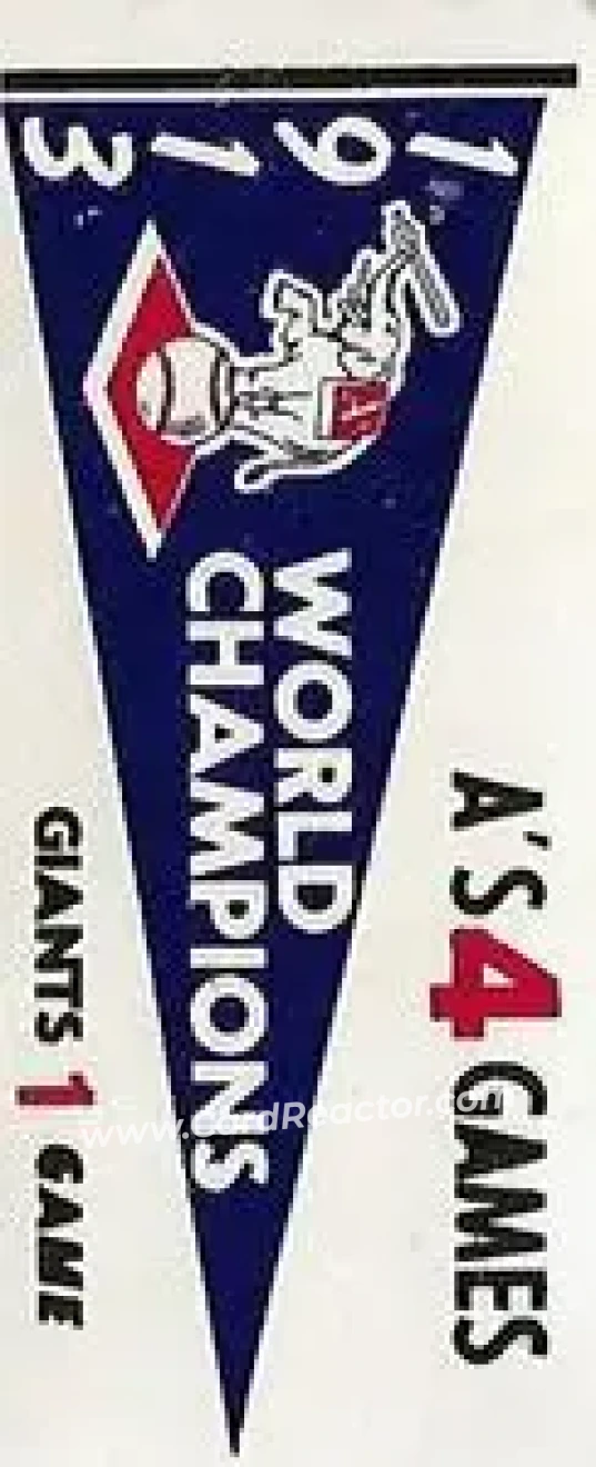 1961 Fleer Baseball Greats (F418-3) - World Series Pennant Stickers #NNO - 1913 World Series - Philadelphia Athletics - Philadelphia Athletics - Front