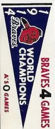 1961 Fleer Baseball Greats (F418-3) - World Series Pennant Stickers #NNO - 1914 World Series - Boston Braves - Boston Braves