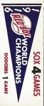 1961 Fleer Baseball Greats (F418-3) - World Series Pennant Stickers #NNO - 1916 World Series - Boston Red Sox - Boston Red Sox