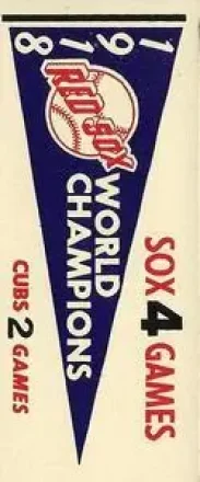 1961 Fleer Baseball Greats (F418-3) - World Series Pennant Stickers #NNO - 1918 World Series - Boston Red Sox - Boston Red Sox
