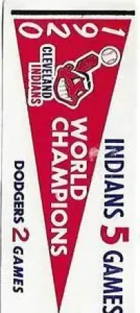 1961 Fleer Baseball Greats (F418-3) - World Series Pennant Stickers #NNO - 1920 World Series - Cleveland Indians - Cleveland Indians