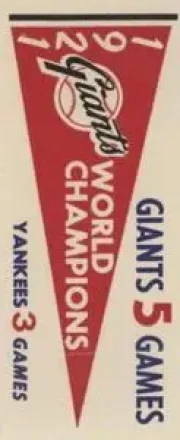 1961 Fleer Baseball Greats (F418-3) - World Series Pennant Stickers #NNO - 1921 World Series - New York Giants - New York Giants