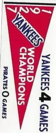 1961 Fleer Baseball Greats (F418-3) - World Series Pennant Stickers #NNO - 1927 World Series - New York Yankees - New York Yankees