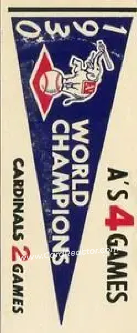 1961 Fleer Baseball Greats (F418-3) - World Series Pennant Stickers #NNO - 1930 World Series - Philadelphia Athletics - Philadelphia Athletics - Front
