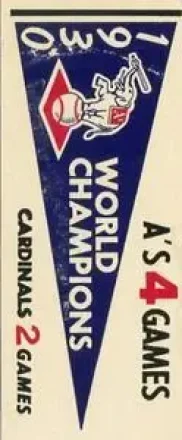 1961 Fleer Baseball Greats (F418-3) - World Series Pennant Stickers #NNO - 1930 World Series - Philadelphia Athletics - Philadelphia Athletics