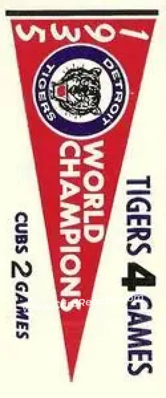 1961 Fleer Baseball Greats (F418-3) - World Series Pennant Stickers #NNO - 1935 World Series - Detroit Tigers - Detroit Tigers - Front
