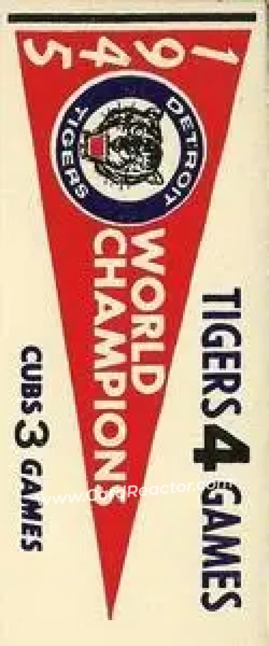 1961 Fleer Baseball Greats (F418-3) - World Series Pennant Stickers #NNO - 1945 World Series - Detroit Tigers - Detroit Tigers - Front