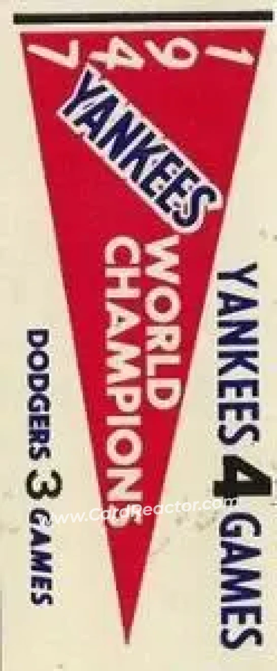 1961 Fleer Baseball Greats (F418-3) - World Series Pennant Stickers #NNO - 1947 World Series - New York Yankees - New York Yankees - Front