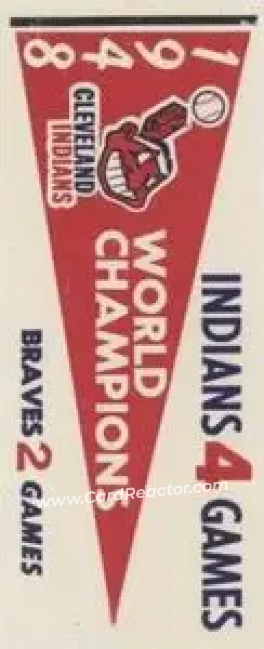 1961 Fleer Baseball Greats (F418-3) - World Series Pennant Stickers #NNO - 1948 World Series - Cleveland Indians - Cleveland Indians - Front