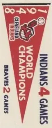 1961 Fleer Baseball Greats (F418-3) - World Series Pennant Stickers #NNO - 1948 World Series - Cleveland Indians - Cleveland Indians