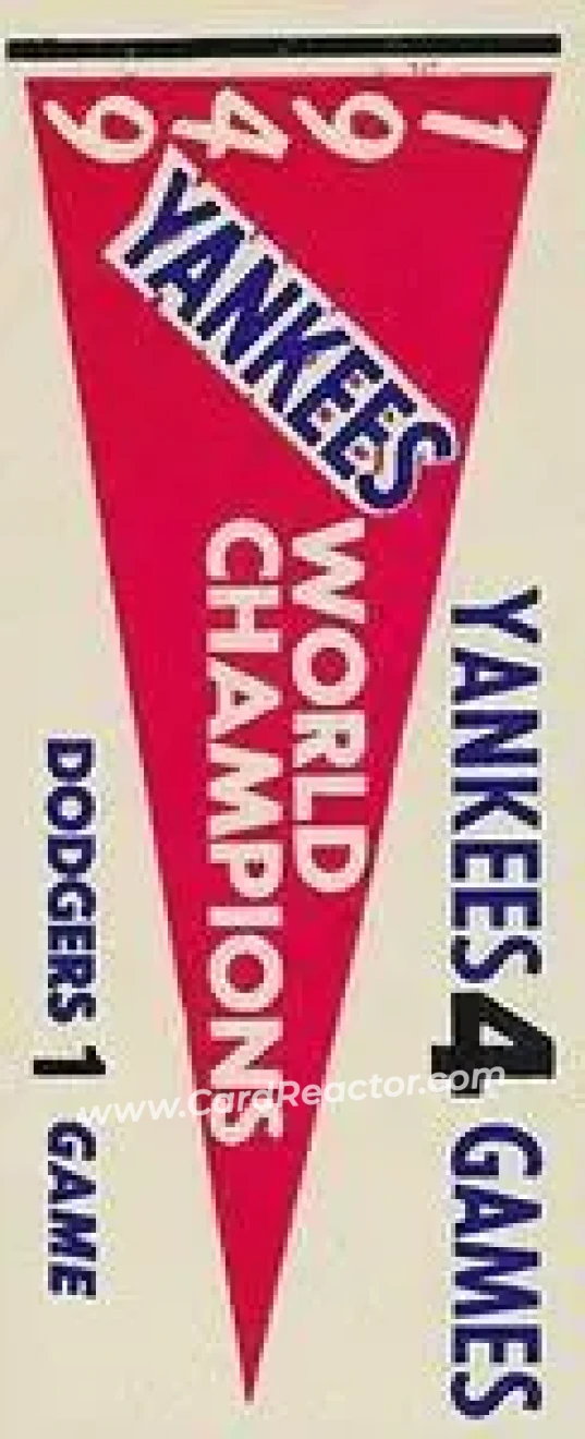 1961 Fleer Baseball Greats (F418-3) - World Series Pennant Stickers #NNO - 1949 World Series - New York Yankees - New York Yankees - Front